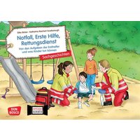 Notfall, Erste Hilfe, Rettungsdienst. Von den Aufgaben der Ersthelfer und was Kinder tun können. Kamishibai Bildkartenset von Don Bosco