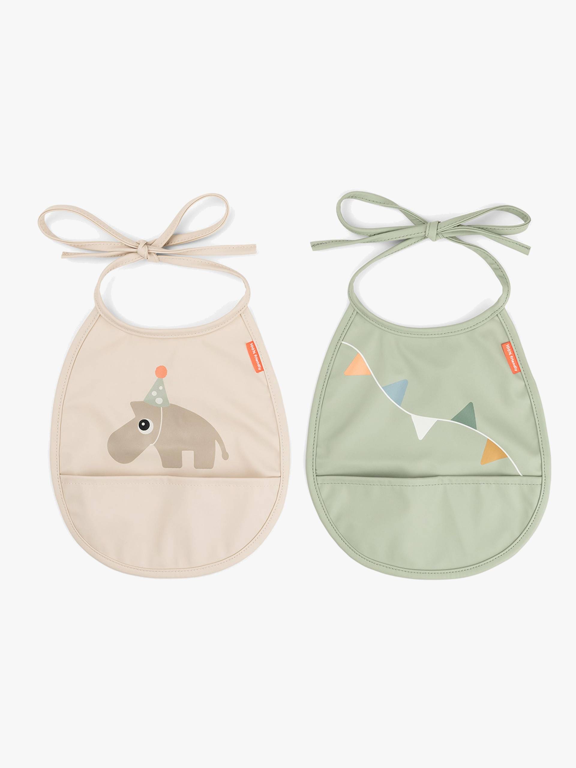 Done By Deer Celebration Tiny Pocket Lätzchen 2er-Pack, Sand Done By Deer Celebration Tiny Pocket Lätzchen 2er-Pack, Sand von Done By Deer