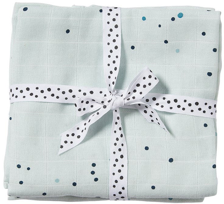 Done By Deer Decke Dreamy Dots 120x120 2er-Pack, Blue Done By Deer Decke Dreamy Dots 120x120 2er-Pack, Blue von Done By Deer