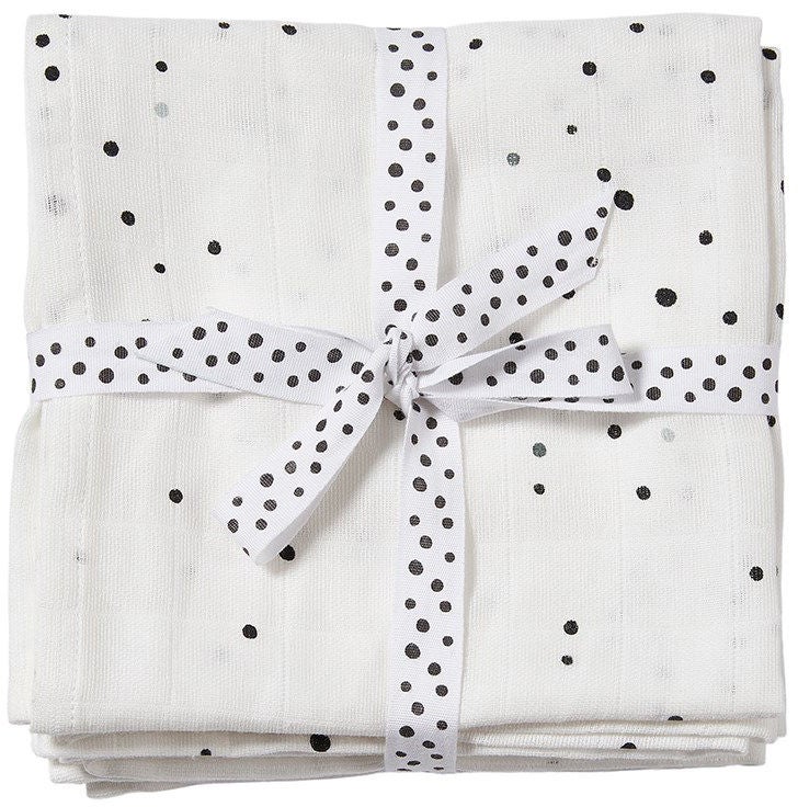 Done By Deer Decke Dreamy Dots 120x120 2er-Pack, White von Done By Deer