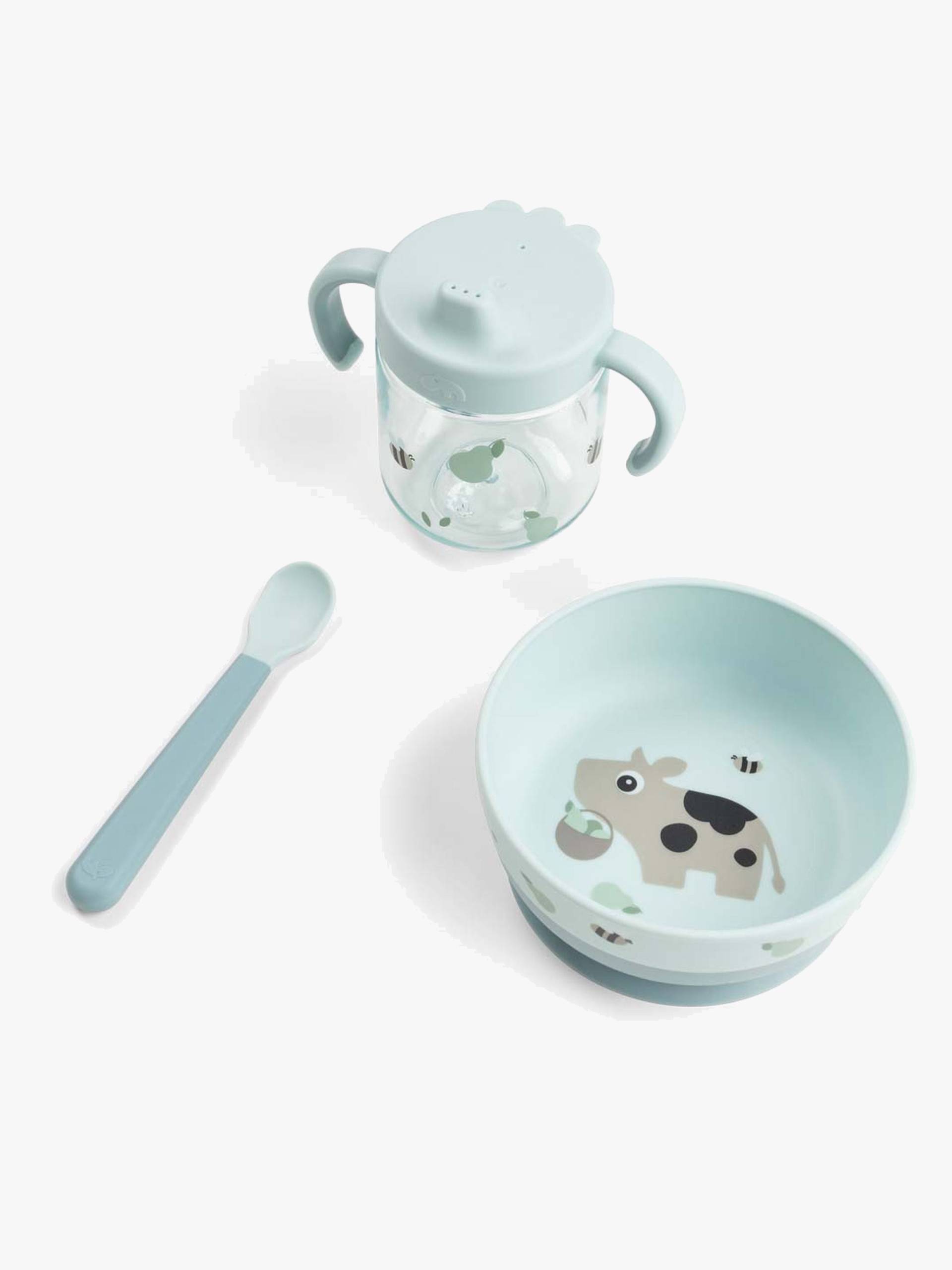 Done By Deer Foodie Geschirr-Set Tiny Farm, Blau Done By Deer Foodie Geschirr-Set Tiny Farm, Blau von Done By Deer