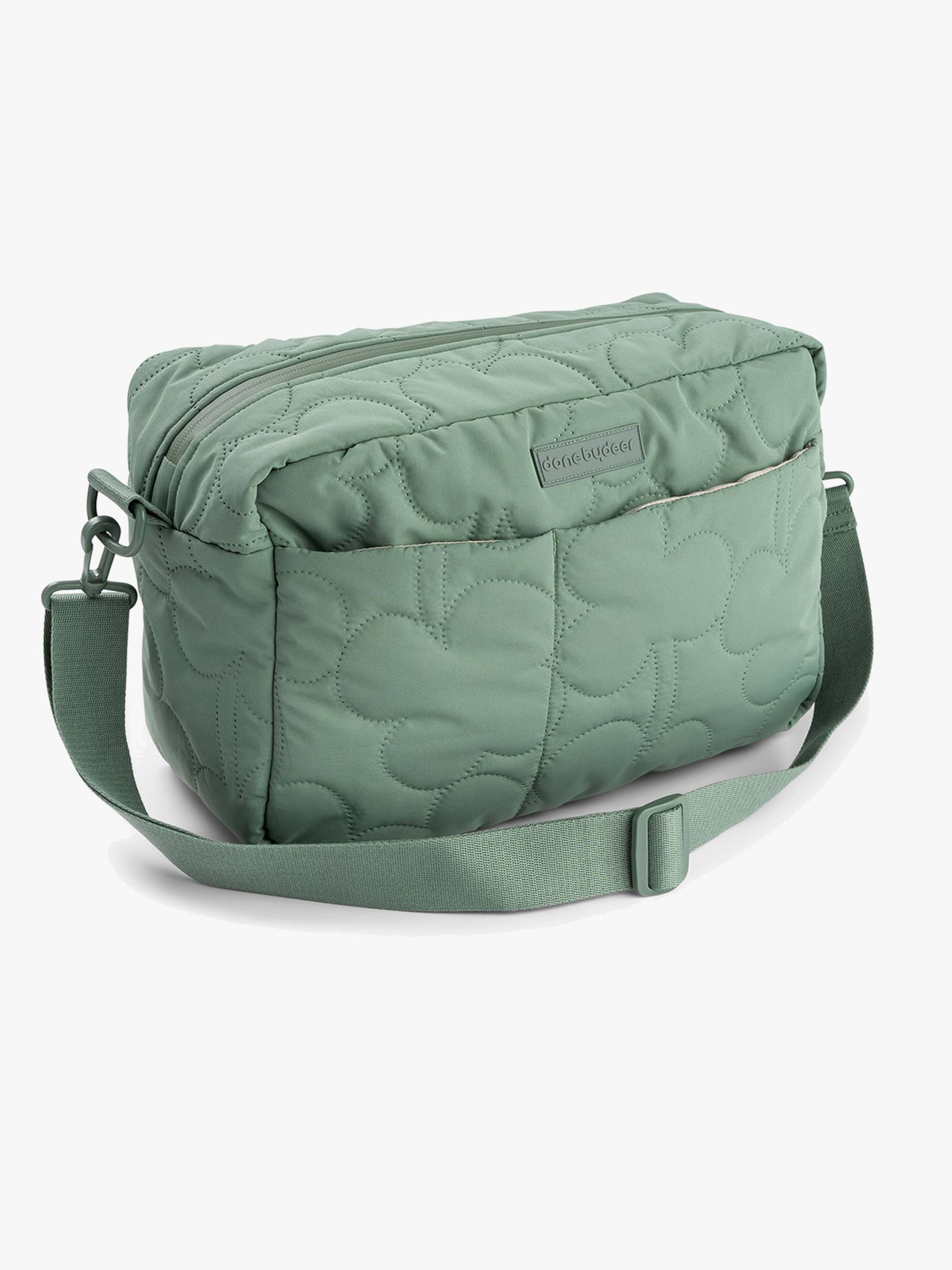 Done By Deer Gesteppte Wickeltasche mit Kinderwagenhaken, Green von Done By Deer