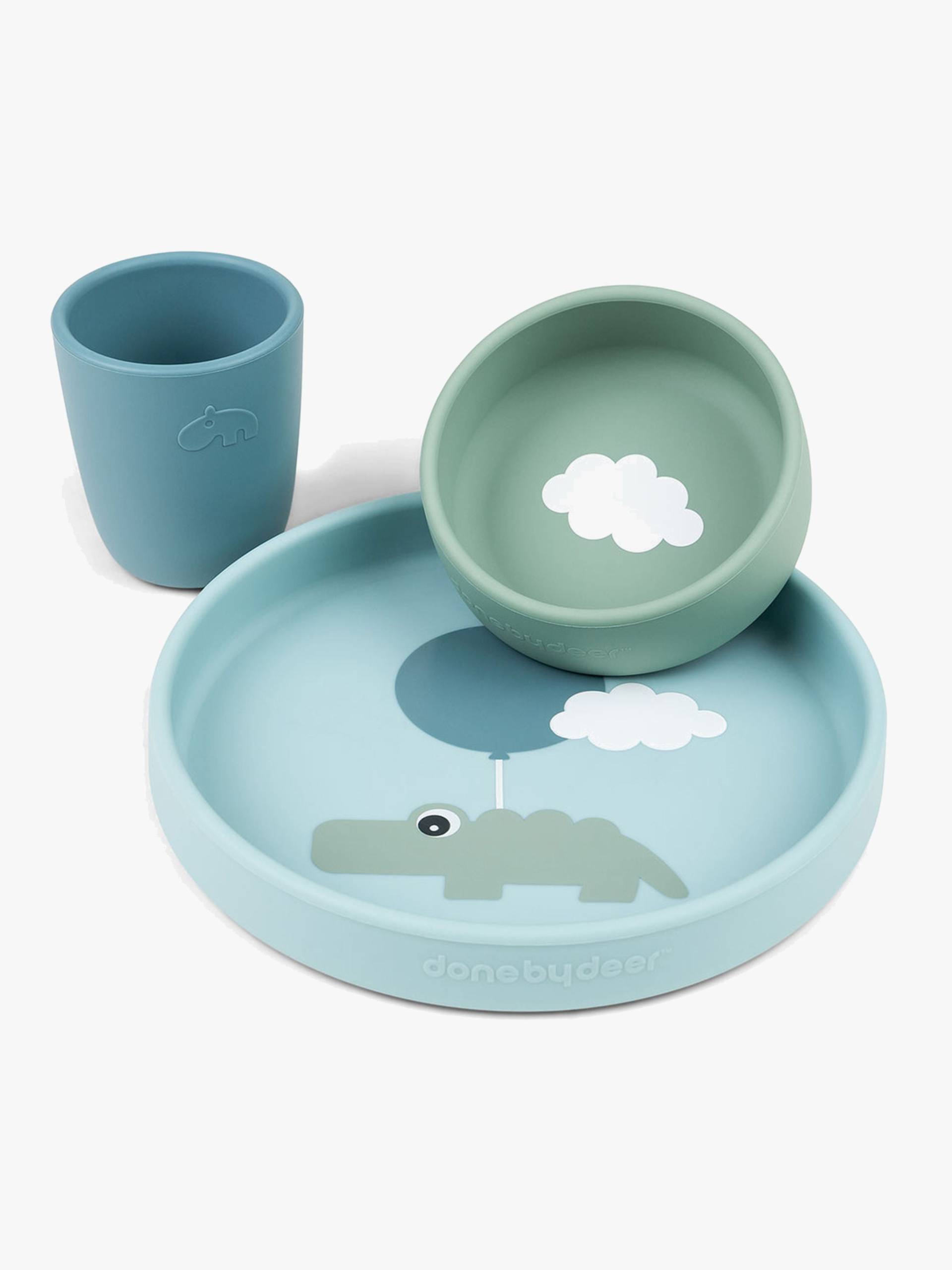 Done By Deer Happy Clouds Kindergeschirr, Blau Done By Deer Happy Clouds Kindergeschirr, Blau von Done By Deer