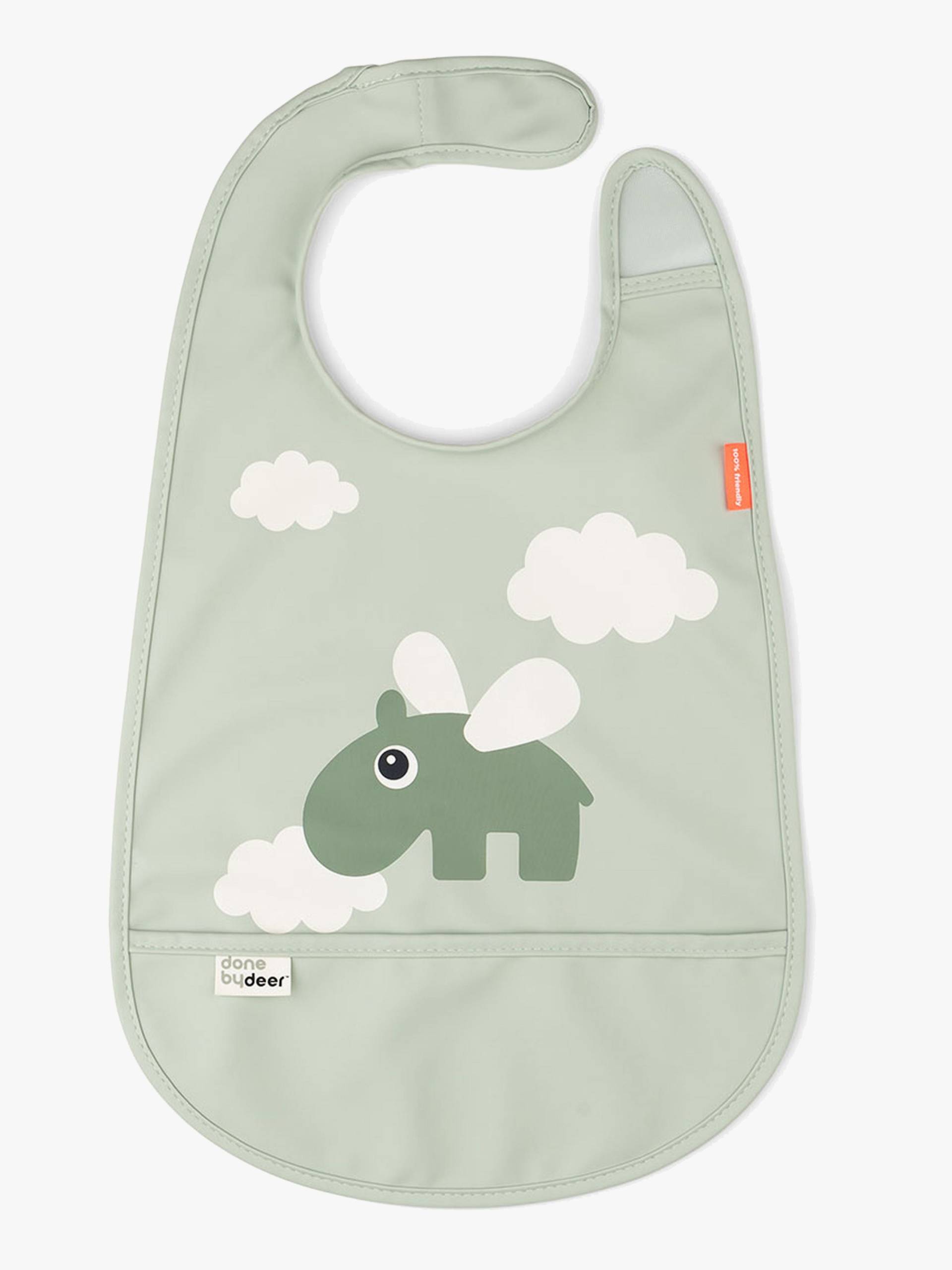Done By Deer Happy Clouds Lätzchen, Green Done By Deer Happy Clouds Lätzchen, Green von Done By Deer