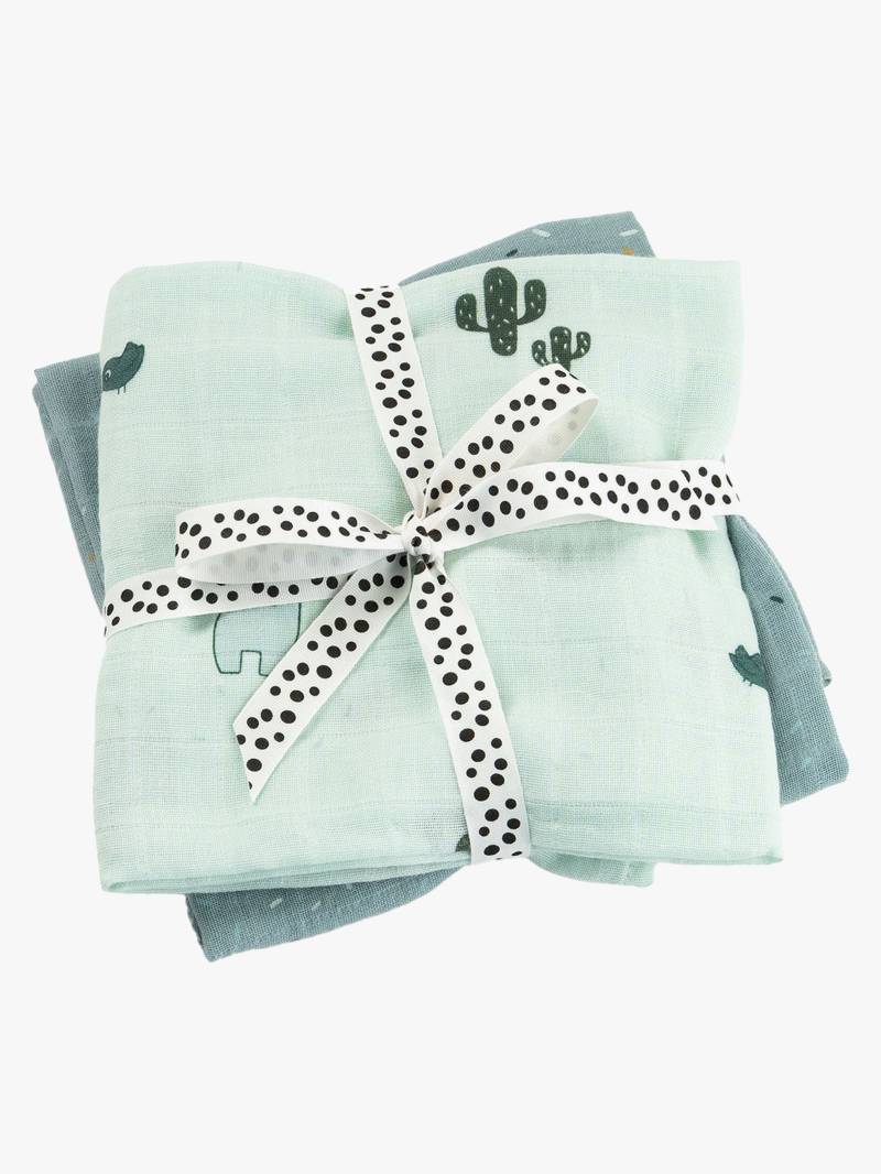 Done By Deer Lalee Musselintuch 2er-Pack, Blue Done By Deer Lalee Musselintuch 2er-Pack, Blue von Done By Deer