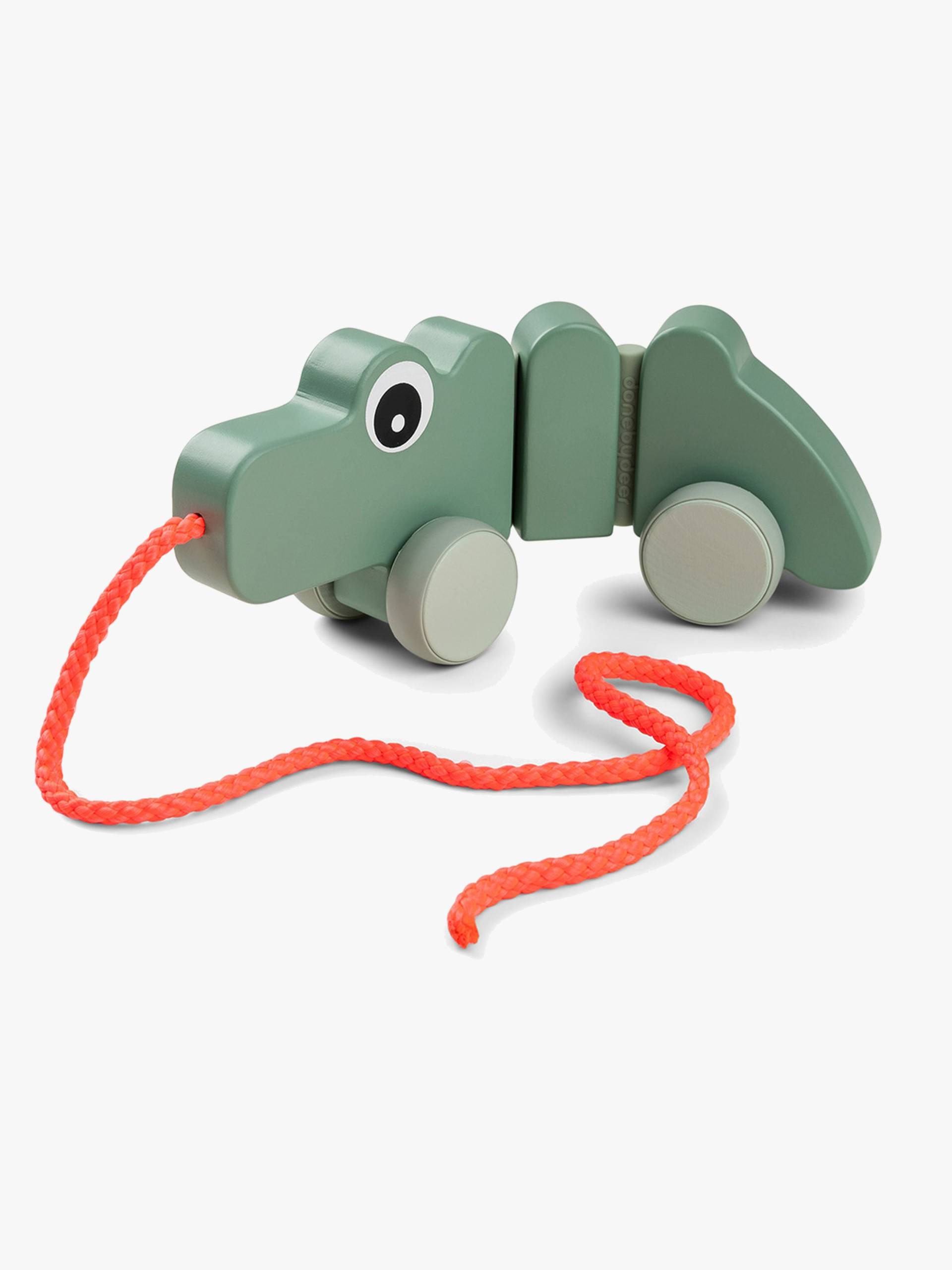 Done By Deer Nachziehspielzeug Krokodil, Grün von Done By Deer