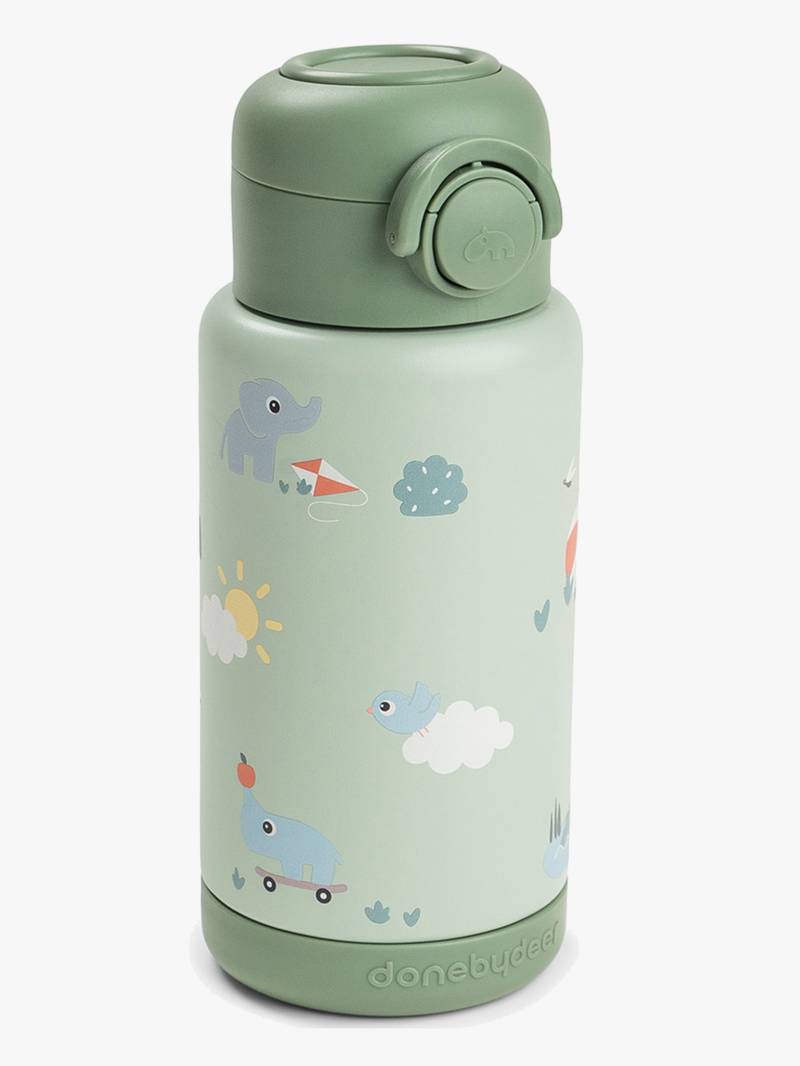 Done By Deer Playground Trinkflasche mit Trinkhalm, Green von Done By Deer
