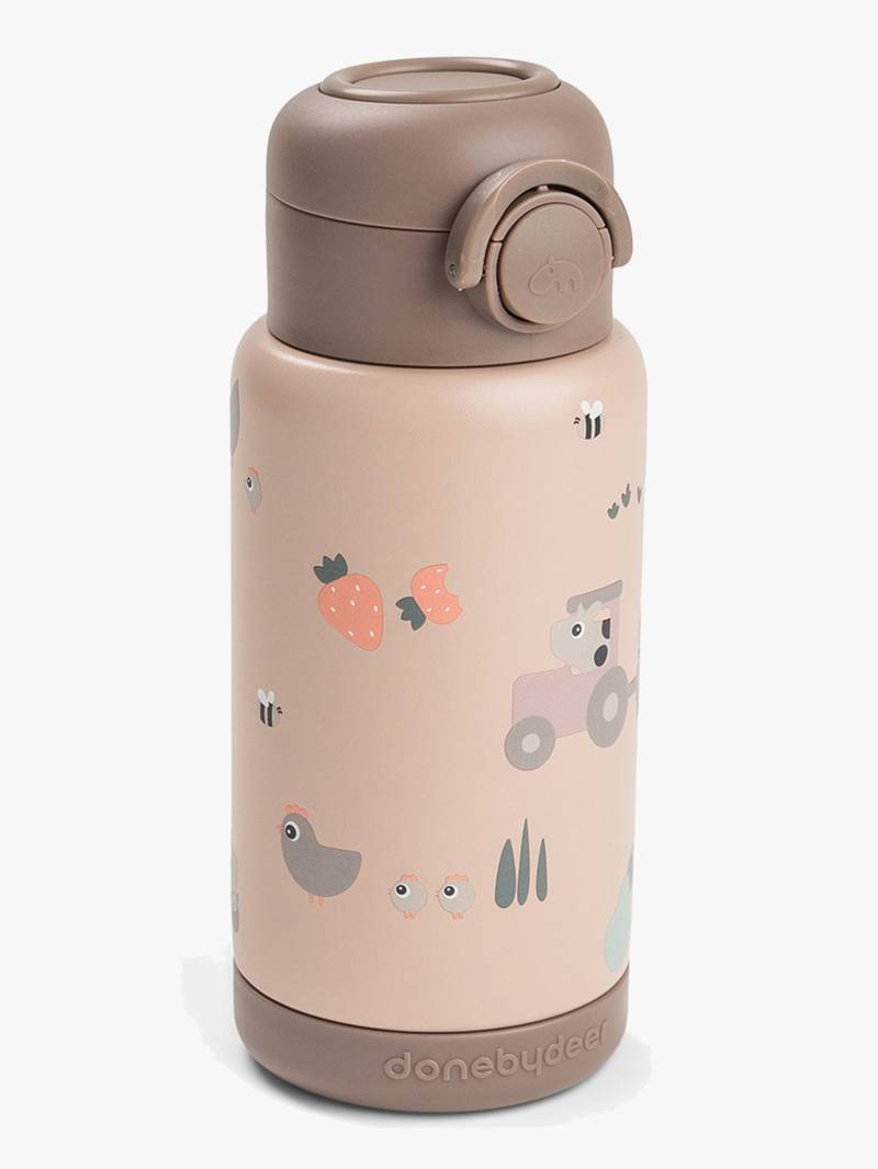 Done By Deer Tiny Farm Trinkflasche mit Trinkhalm, Powder Done By Deer Tiny Farm Trinkflasche mit Trinkhalm, Powder von Done By Deer