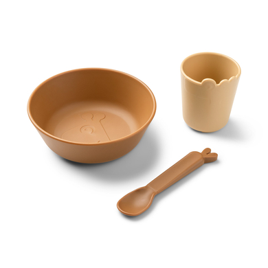 Done by Deer™ Geschirr-Set Kiddish first meal - Senfgelb von Done by Deer
