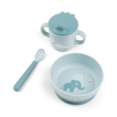Done by Deer™ Geschirr Set first meal Happy clouds, blau von Done by Deer