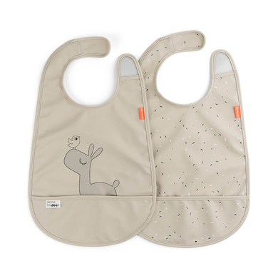 Done by Deer™ Lätzchen mit Klettverschluss 2er Pack Lalee Sand von Done by Deer