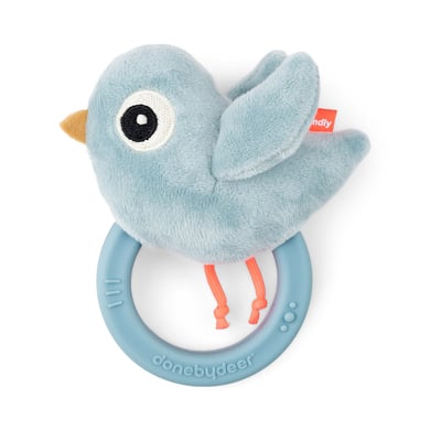 Done by Deer™ Rassel mit Beißring Birdee Blau von Done by Deer
