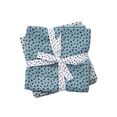 Done by Deer™ Spucktuch 2er-Pack Happy dots Blau von Done by Deer