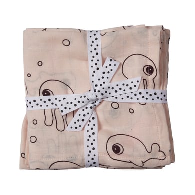 Done by Deer™ Spucktuch 2er-Pack Sea Friends Puder von Done by Deer