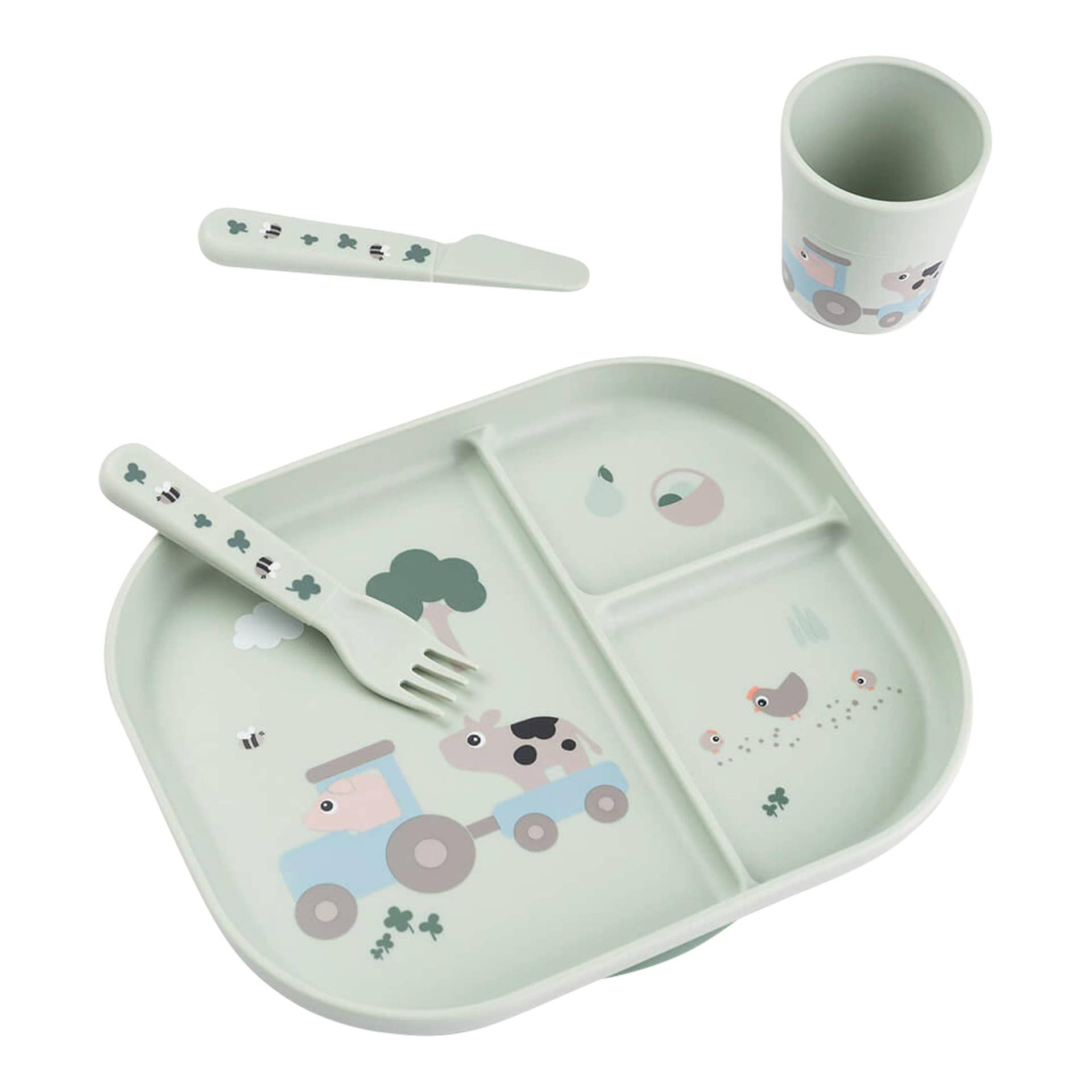 Done By Deer 4-tlg. Foodie Geschirr-Set Tiny Farm von Done by Deer
