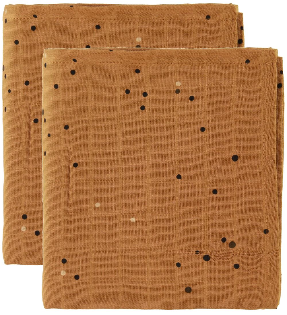 Done By Deer Mulltuch - 120x120 - 2er-Pack - Dreamy Dots - Musta - Done by Deer - One Size - Wickeltücher von Done by Deer
