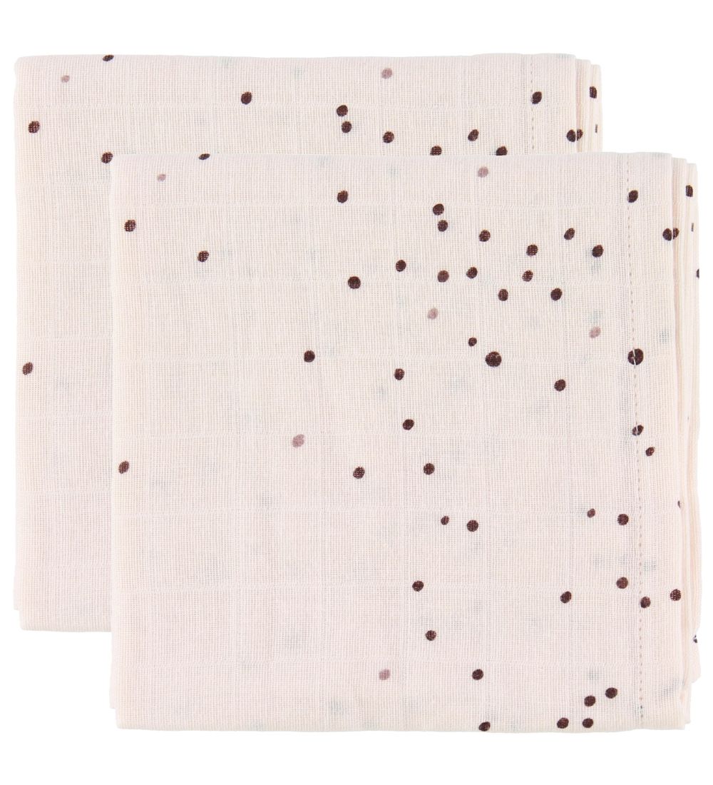 Done By Deer Mulltuch - 120x120 - 2er-Pack - Powder Dreamy Dots - Done by Deer - One Size - Wickeltücher von Done by Deer