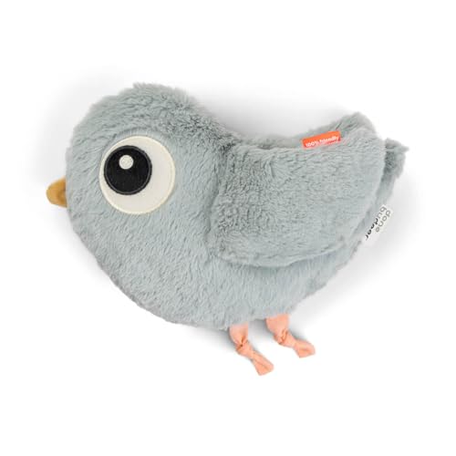 Done by Deer Kuscheltier Klein Birdee Blau - Baby Teddybär, 24 x 18 cm - Stoff: 100% Polyester. Füllung: 100% Polyesterfasern (recycelt) mit PP-Perlenbeutel von Done by Deer