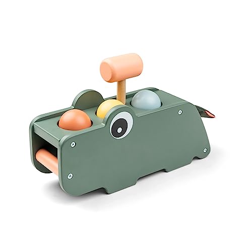 Done by Deer Klopfbank Croco Grün - das hammerspiel stimuliert die Hand-Augen-Koordination - Motorikspielzeug, Montessori Spielzeug, Holzspielzeug ab 1 Jahr Done by Deer Klopfbank Croco Grün - das hammerspiel stimuliert die Hand-Augen-Koordination - Motorikspielzeug, Montessori Spielzeug, Holzspielzeug ab 1 Jahr von Done by Deer