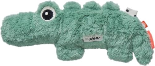 Done by Deer Kuscheltier Klein Croco Grün - Baby Teddybär, 33 x 12 cm - Stoff: 100% Polyester. Füllung: 100% Polyesterfasern (recycelt) mit PP-Perlenbeutel von Done by Deer