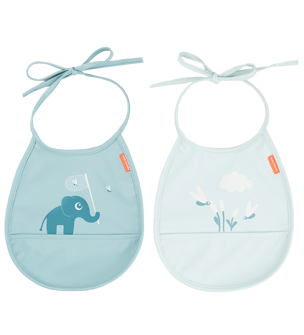 Done by Deer Lätzchen - PU - 2er-Pack - Elphee Blue - Done by Deer - One Size - Lätzchen Done by Deer Lätzchen - PU - 2er-Pack - Elphee Blue - Done by Deer - One Size - Lätzchen von Done by Deer