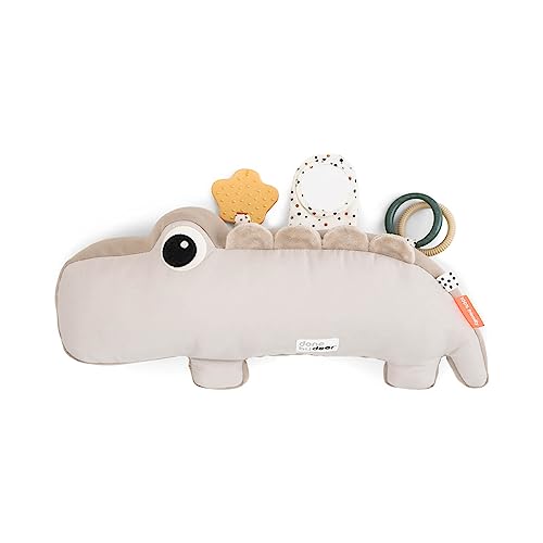 Done by Deer Tummy Time Kissen - Baby Bauchlage Kissen und Sensorik Spielzeug ab 3 Monate - mit Spiegel, Knistergeräuschen und Taktilen Texturen sowie Beißring für Zahnungshilfe von Done by Deer
