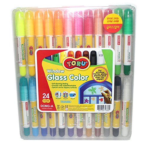 Dong-a Toru Window Glass 24 Color Crayon Marker for Window,mirror,glass,plastic by Dong-A von Dong-A