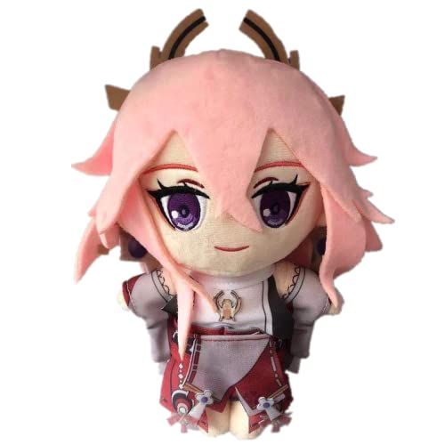Dongsea Furina 20cm Anime-Plüschfigur – Niedlicher Charakter im Manga-Design (7.8 Zoll) – Plüsch für Sammler, Kinderzimmer & Deko (yae Miko) von Dongsea