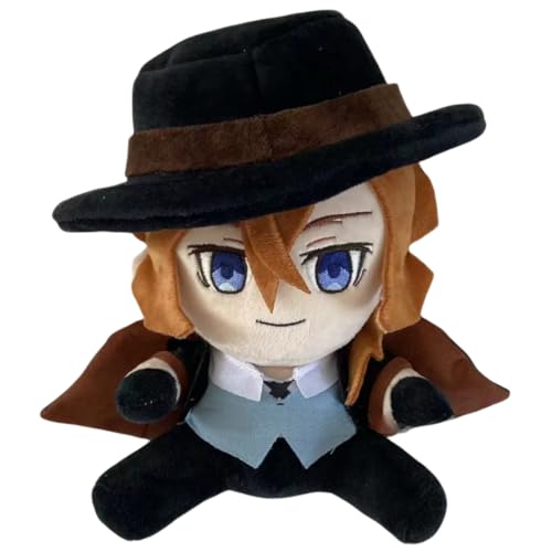 Dongsea dazai osamu 20cm Anime-Plüschfigur – Niedlicher Charakter im Manga-Design (7.8 Zoll) – Plüsch für Sammler, Kinderzimmer & Deko (Nakahara Chuuya 2) von Dongsea