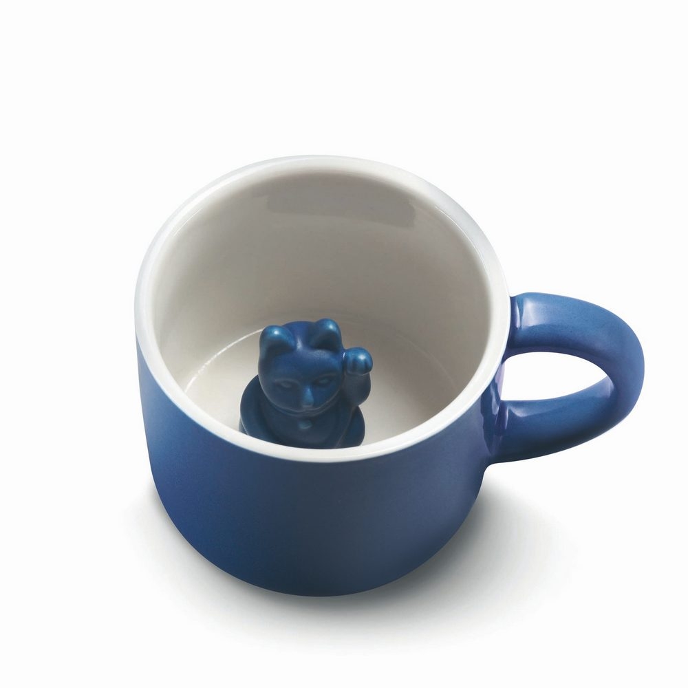 Donkey Tasse Maneki Neko Lucky Mug dark blue von Donkey Products