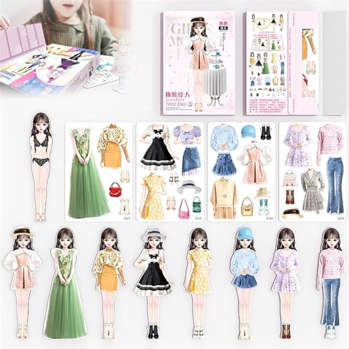 Magnetic Dress Up Baby-2024 New Magnetic Princess Dress Up Paper Doll-Magnetic Dress Up Baby Paper Dolls-Magnetic Dress Up Dolls for Girls-Magnet People Clothes Puzzles Game for Girls Ages (#5) von Donlinon