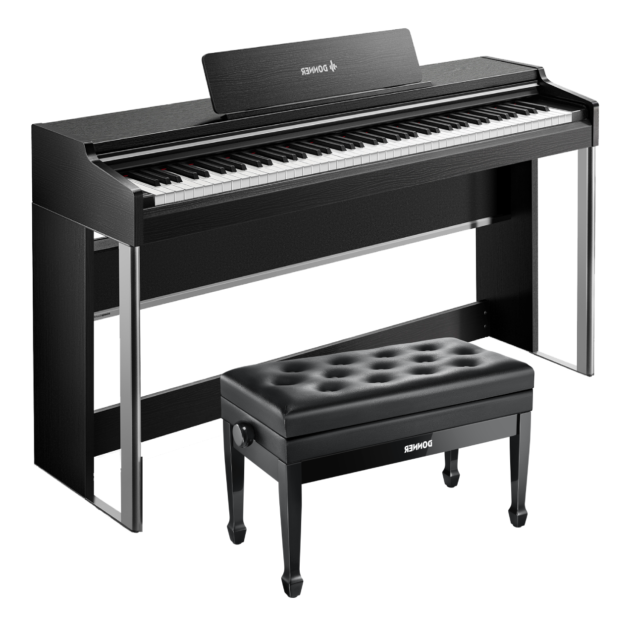 Donner DDP-200 PRO 88 Tasten Hammertastatur gewichtetes Digitalpiano Standard, Schwarz / Piano + Duet höhenverstellbare Bank Donner DDP-200 PRO 88 Tasten Hammertastatur gewichtetes Digitalpiano Standard, Schwarz / Piano + Duet höhenverstellbare Bank von Donner Music - DE