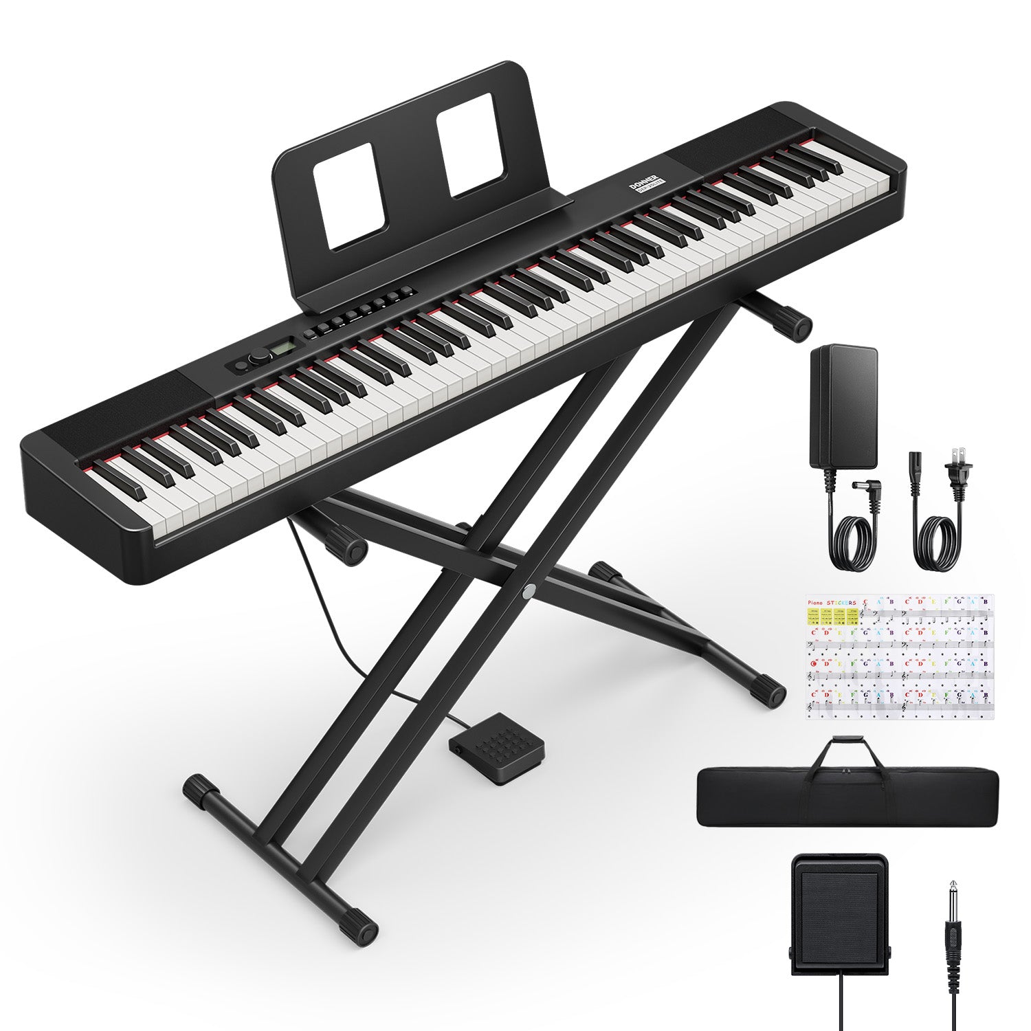 Donner DEP-20 Lite Digitalpiano(Doppel-X-Ständer) von Donner Music - DE