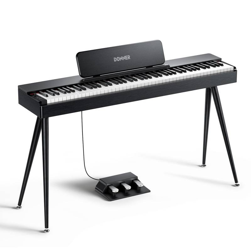 Donner OURA S100: Digitalpiano, 88 gewichtete Tasten, Schwarz / Klavier von Donner Music - DE