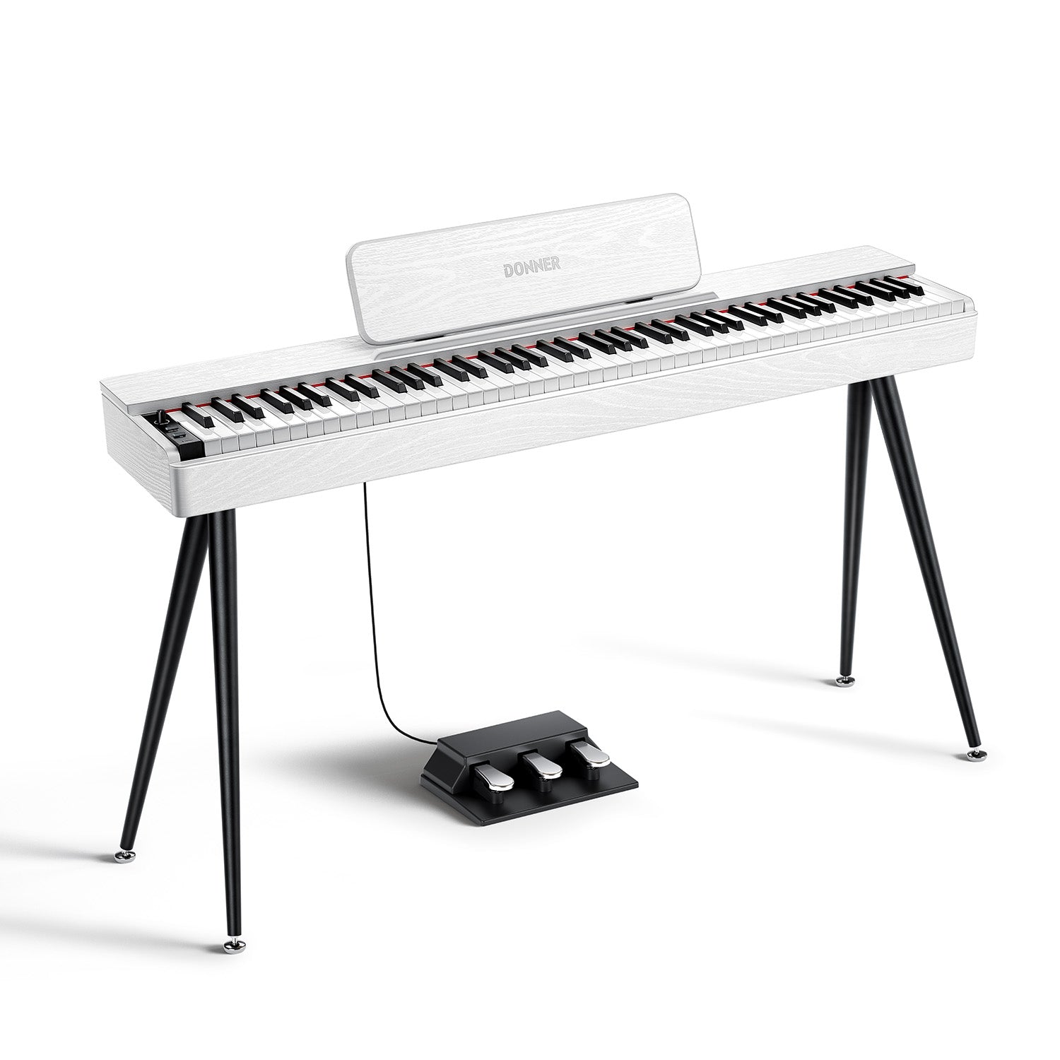 Donner OURA S100: Digitalpiano, 88 gewichtete Tasten, Weiß / Klavier von Donner Music - DE