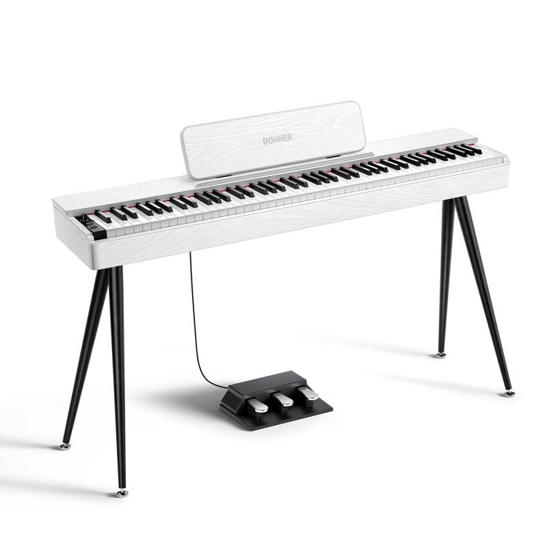 Donner OURA S100: Digitalpiano, 88 gewichtete Tasten, Weiß / Klavier von Donner Music - DE