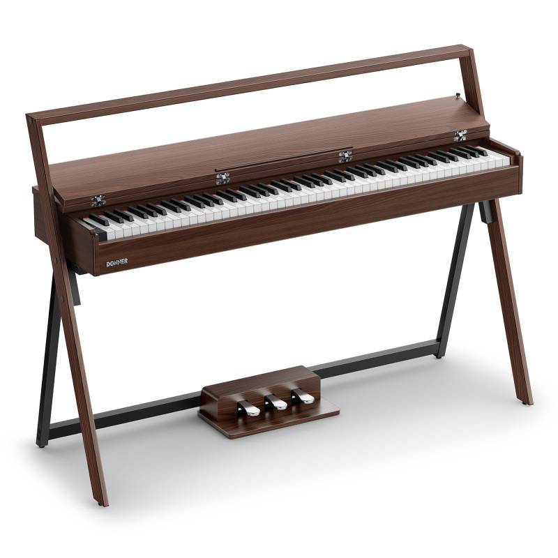 Donner OURA™ R300 88-Tasten-Digitalpiano, perfekt für zu Hause, Grau-Braun / Klavier von Donner Music - DE