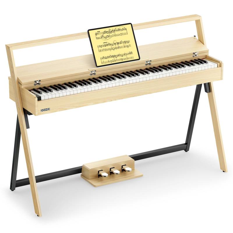 Donner OURA™ R300 88-Tasten-Digitalpiano, perfekt für zu Hause, Helle Holzfarbe / Klavier von Donner Music - DE