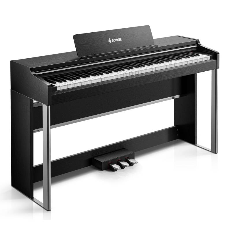 Donner DDP-200 PRO 88 Tasten Hammertastatur gewichtetes Digitalpiano Standard, Schwarz / Klavier von Donner Music - DE
