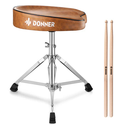 Donner DT-50 Slim Saddle Drum Throne, Brown Donner DT-50 Slim Saddle Drum Throne, Brown von Donner music- DE