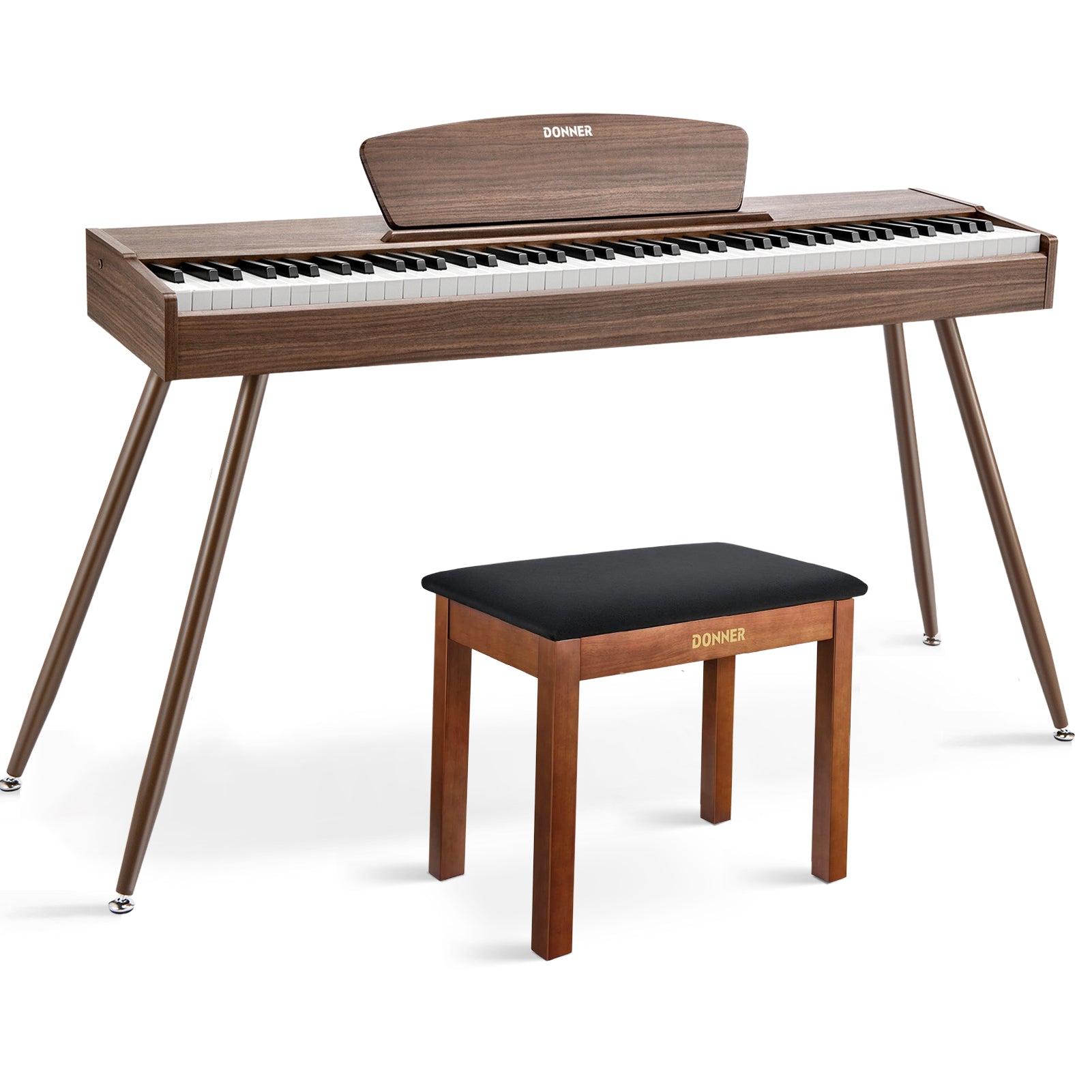 Donner DDP-80 Holzstil 88 Tasten Digitalpiano, Walnut / Piano + Brauner Klavierbank Donner DDP-80 Holzstil 88 Tasten Digitalpiano, Walnut / Piano + Brauner Klavierbank von Donner