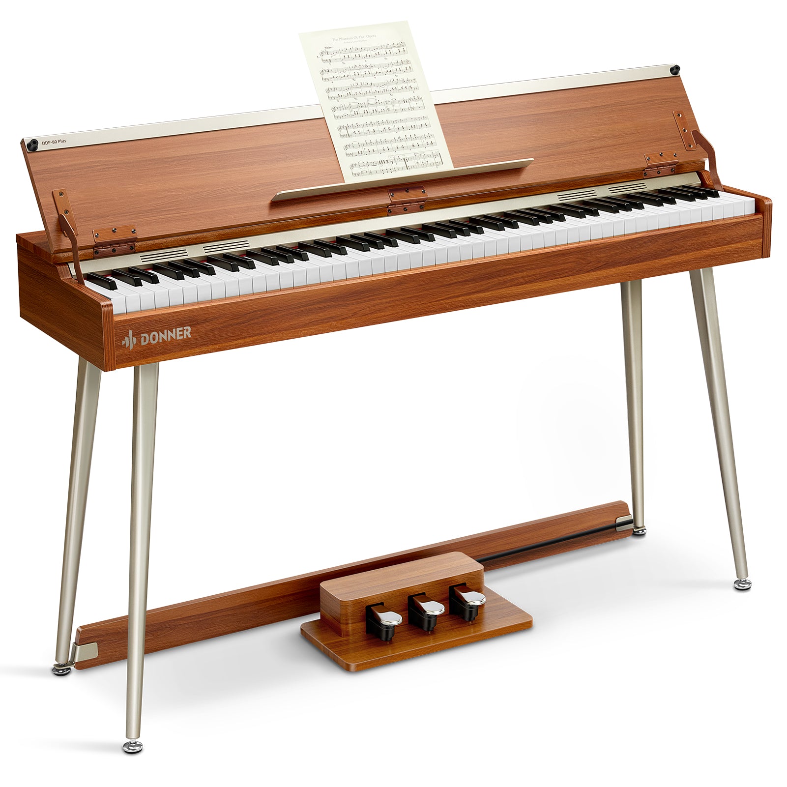 Donner DDP-80 PLUS Digitalpiano Minimalistisches Holzdesign - DDP-80 PLUS Piano von Donner