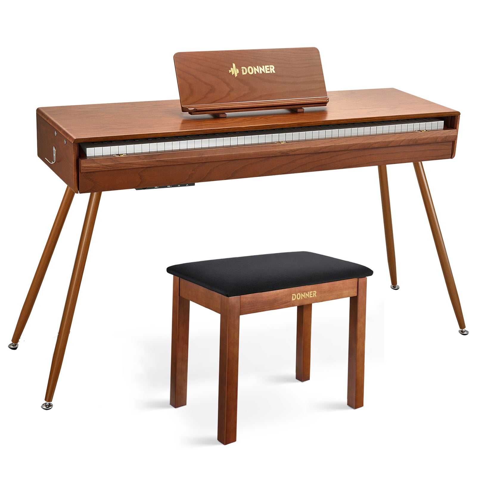 Donner DDP-80 Pro Digitalpiano Retro-Ästhetisches, Piano + Brauner Klavierbank Donner DDP-80 Pro Digitalpiano Retro-Ästhetisches, Piano + Brauner Klavierbank von Donner