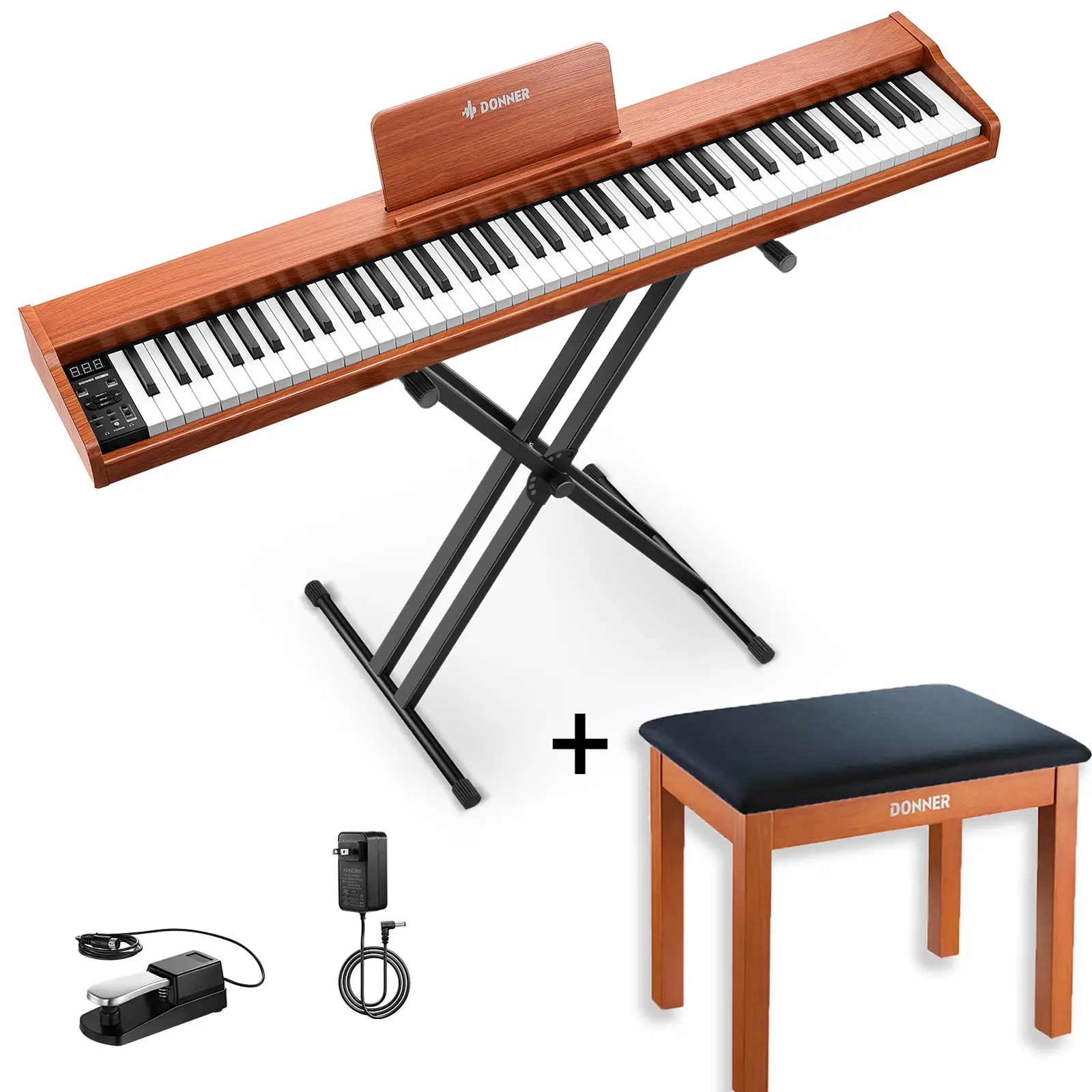 【Vorverkauf】Donner DEP-1S Digitalpiano Halbgewichtete E-Piano Tastatur im Holzstil - Versand am 25. Mai, Piano + Hölzerner Klavierbank 【Vorverkauf】Donner DEP-1S Digitalpiano Halbgewichtete E-Piano Tastatur im Holzstil - Versand am 25. Mai, Piano + Hölzerner Klavierbank von Donner