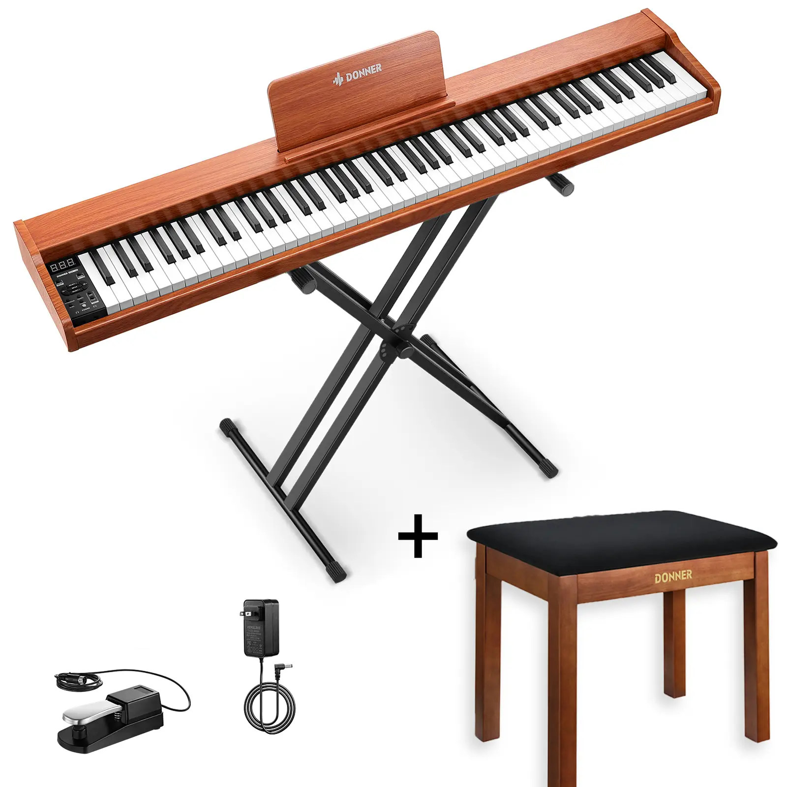 【Vorverkauf】Donner DEP-1S Digitalpiano Halbgewichtete E-Piano Tastatur im Holzstil - Versand am 25. Mai, Piano + Klavierbank Braun 【Vorverkauf】Donner DEP-1S Digitalpiano Halbgewichtete E-Piano Tastatur im Holzstil - Versand am 25. Mai, Piano + Klavierbank Braun von Donner