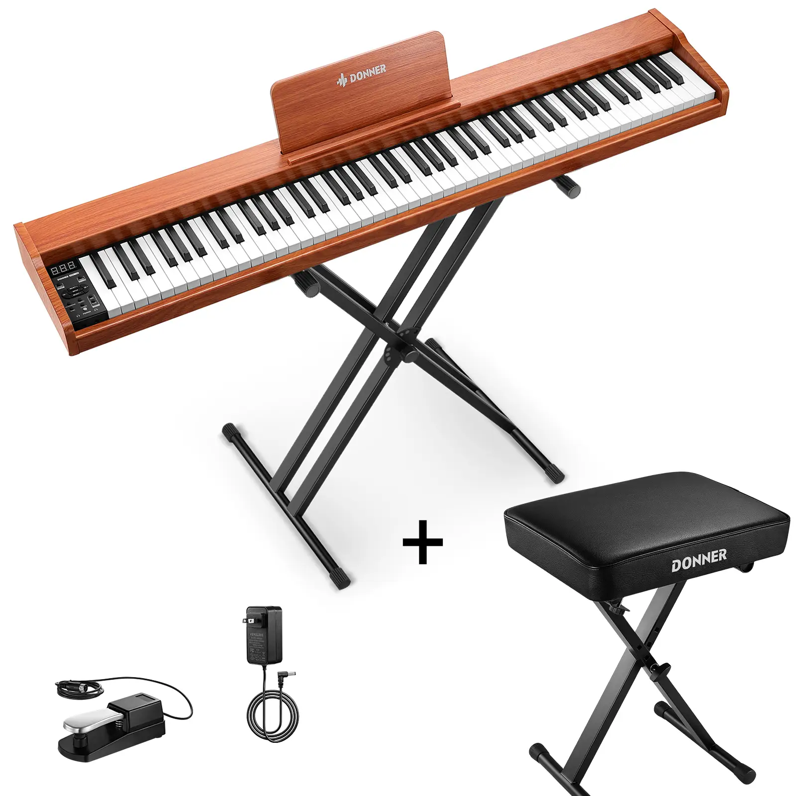 【Vorverkauf】Donner DEP-1S Digitalpiano Halbgewichtete E-Piano Tastatur im Holzstil - Versand am 25. Mai, Piano + X-Förmig Klavierhocker 【Vorverkauf】Donner DEP-1S Digitalpiano Halbgewichtete E-Piano Tastatur im Holzstil - Versand am 25. Mai, Piano + X-Förmig Klavierhocker von Donner