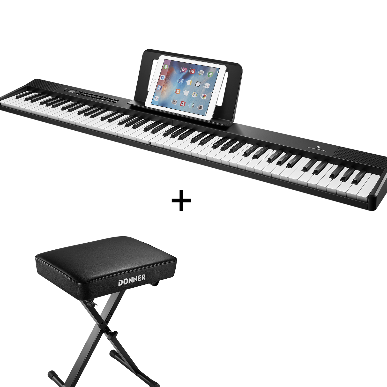Donner DP-10 Digitalpiano Faltbares Tragbares Klavier, Digitalpiano + Klavierhocker Donner DP-10 Digitalpiano Faltbares Tragbares Klavier, Digitalpiano + Klavierhocker von Donner