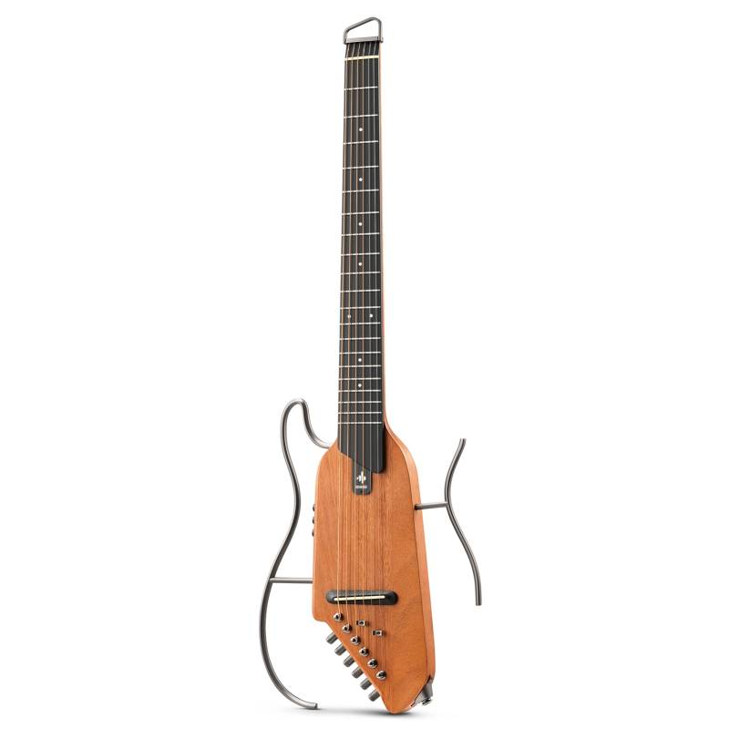 Donner HUSH-I Tragbare Reisegitarre Leise Leichtgewicht, Mahagoni / Gitarre von Donner