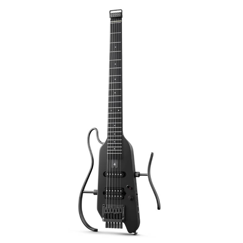 Donner HUSH™ X E-Gitarre Traveler Gitarre Ultra-Light für Unterwegs, Schwarz / Gitarre von Donner