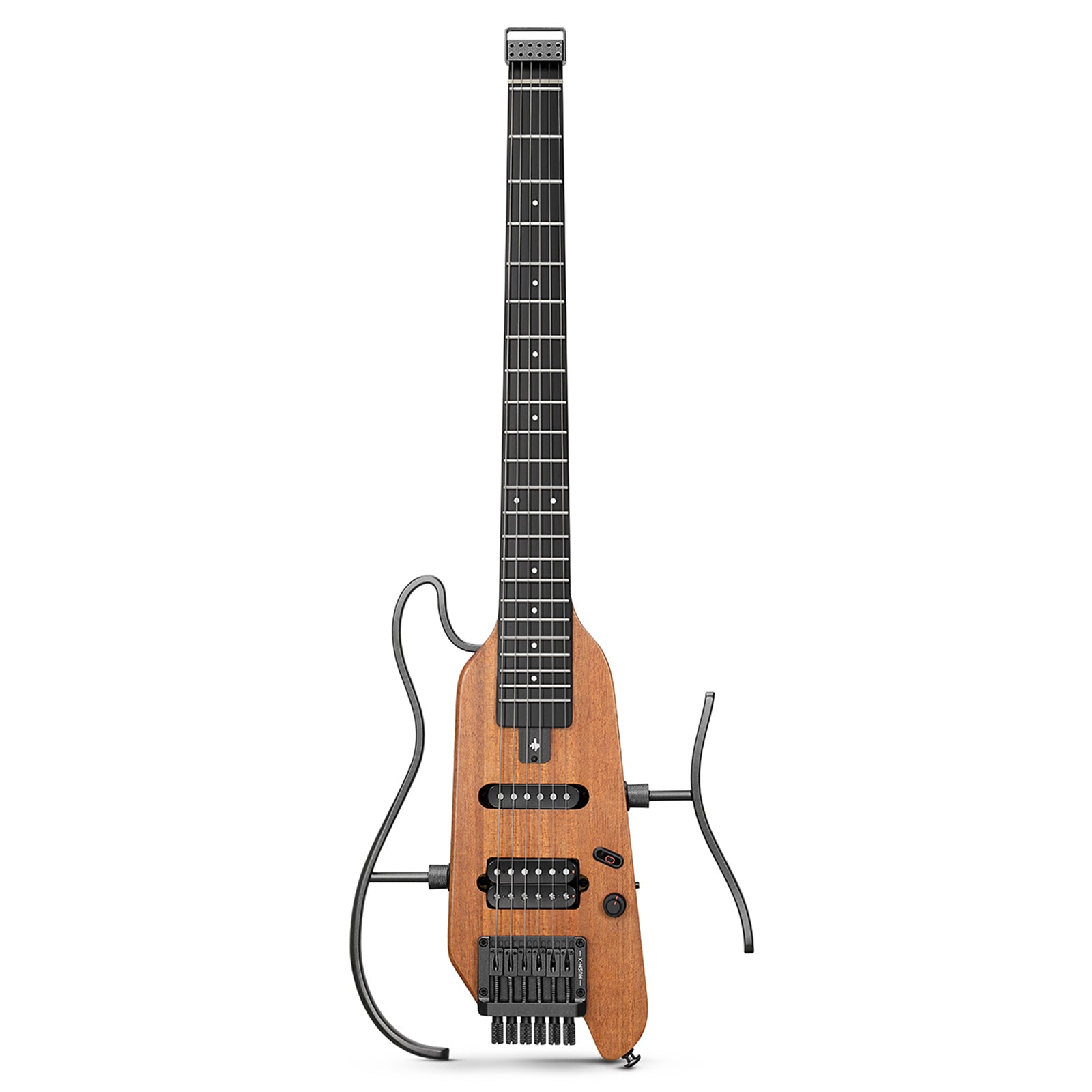 Donner HUSH-X  E-Gitarre Traveler Gitarre Ultra-Light für Unterwegs - Natürlich / Gitarre von Donner